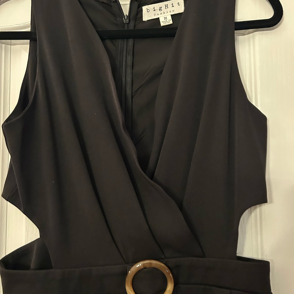 Women's Black One Piece Pant Suit